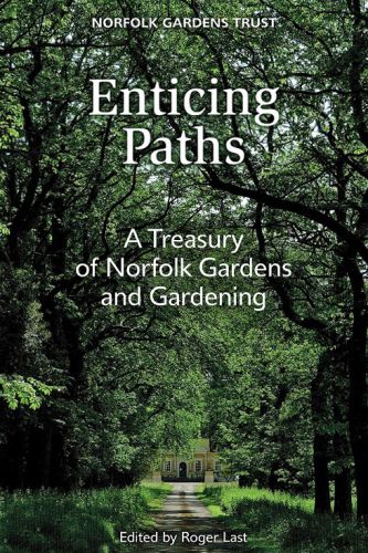 Cover of 'Enticing Paths' by Roger Last, showing a track lined by trees.