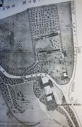 A 19th century map of the Gledhow estate.