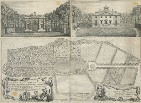 Plan & Elevations of South Dalton in the County of York, by John Rocque, 1737. British Library: Maps K.Top.45.20.1.