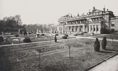 Figure 15. South facade Grimston Park mansion and formal terrace parterre in 1870, designed by William Andrews Nesfield.