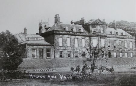 Figure 10. Photograph of the Hall (West Front) with island bed planting, c 1900.