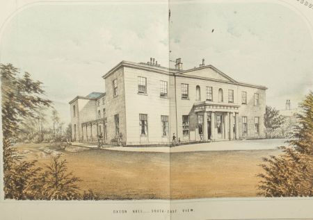 Figure 5. Drawing of Hall and garden from 1872 sale plan (LULSC YAS MD290/6/3).