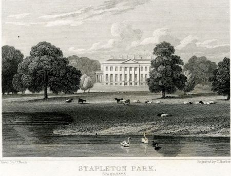 Figure 7. Stapleton Park engraving by JP Neale, 1829.