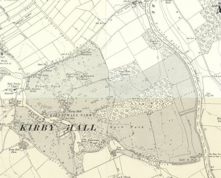 Figure 11 – Kirby Hall estate from Ordnance Survey 6” edition, revised 1907, published 1910. National Library of Scotland CC-BY.