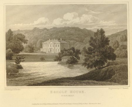 Esholt drawn in 1811 from J P Neale’s Views of the Seats, Mansions, Castles Volume V, Plate 36 (London, 1821). © The Trustees of the British Museum.