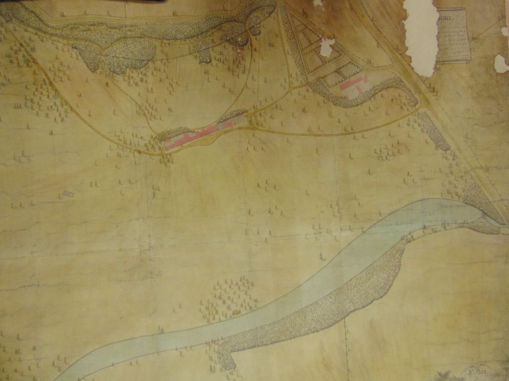 Figure 3 – Part of the improvement plan for Kippax Park, 1787 (West Yorkshire Archive Services Leeds ref. WYL292/29. https://www.wyjs.org.uk/archive-service)