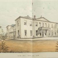 Figure 5. Drawing of Hall and garden from 1872 sale plan (LULSC YAS MD290/6/3).