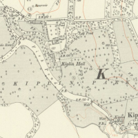 Kiplin Park. Revised 6" OS map. National Library of Scotland CC-BY