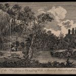 The Dropping Well, Knaresborough, Yorkshire, with the ruins of Knaresborough Castle. Line engraving after T. Smith of Derby.. Credit: Wellcome Collection. Public Domain Mark